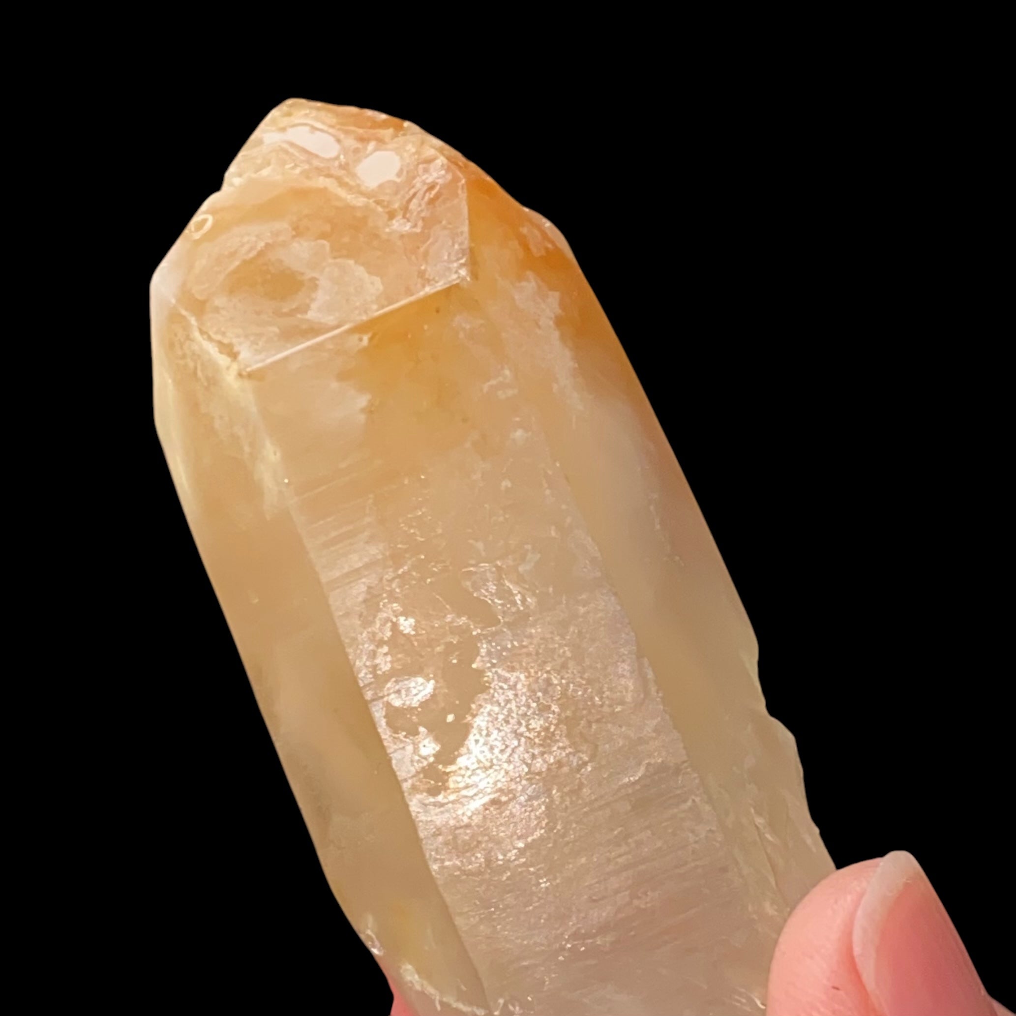 Bone Quartz Crystal with Halloysite Inclusions from Balochistan, Pakistan