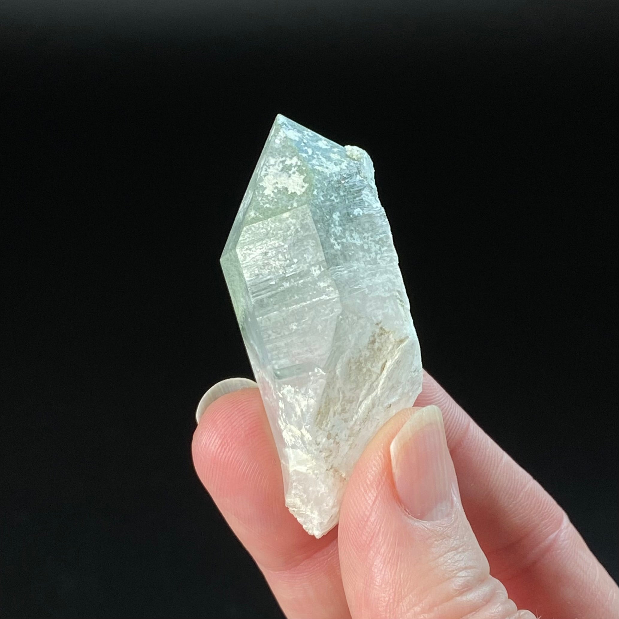 Clear Quartz Generator Crystal with Chlorite Inclusions