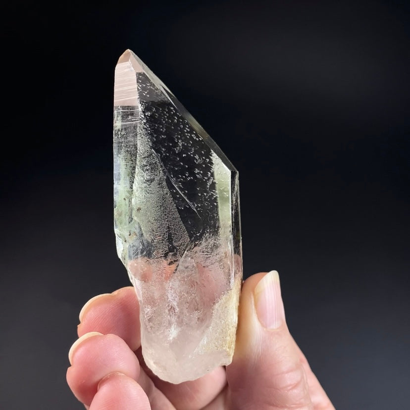Water Clear Garden Quartz Crystal with Starbrary Markings, Minas Gerais, Brazil