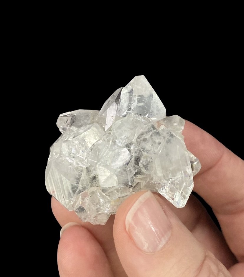 Double Terminated Clear Apophyllite Crystal Cluster