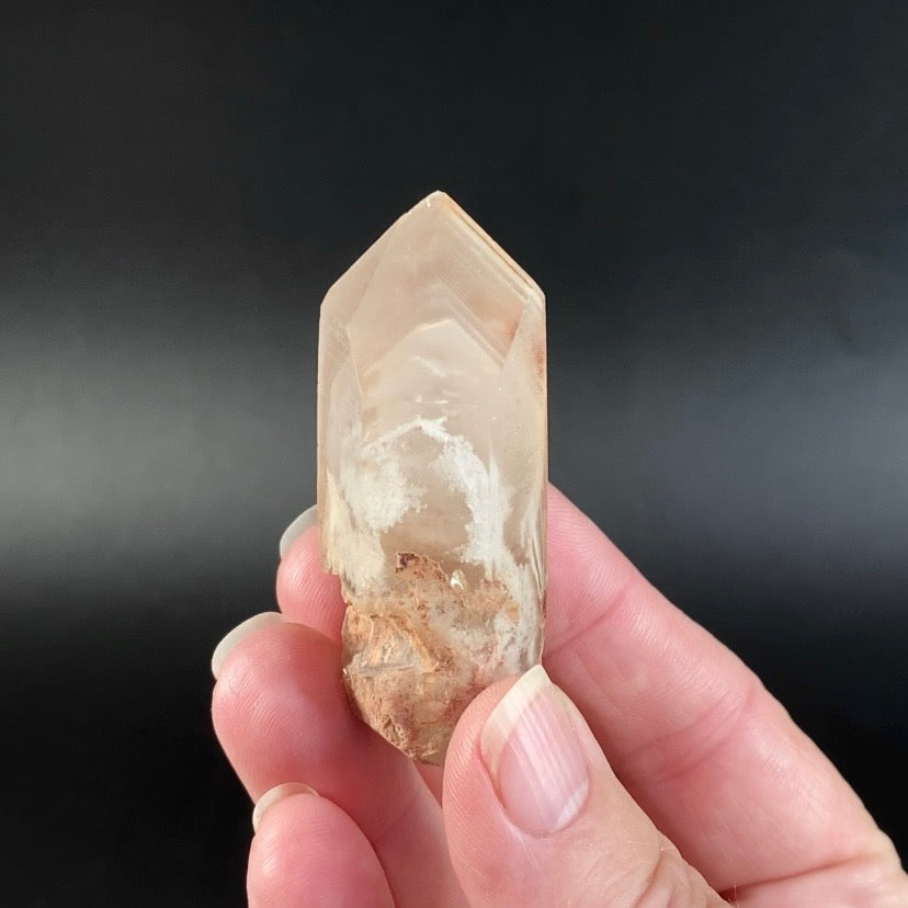 Golden Quartz Crystal with Multiple Phantoms Inside, Corinto, Minas Gerais, Brazil