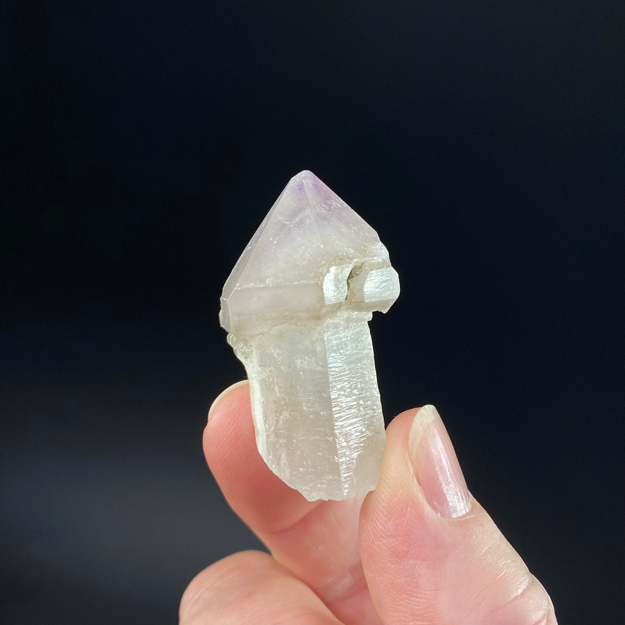 Light Smoky Amethyst Generator  Scepter Crystal with Record Keepers