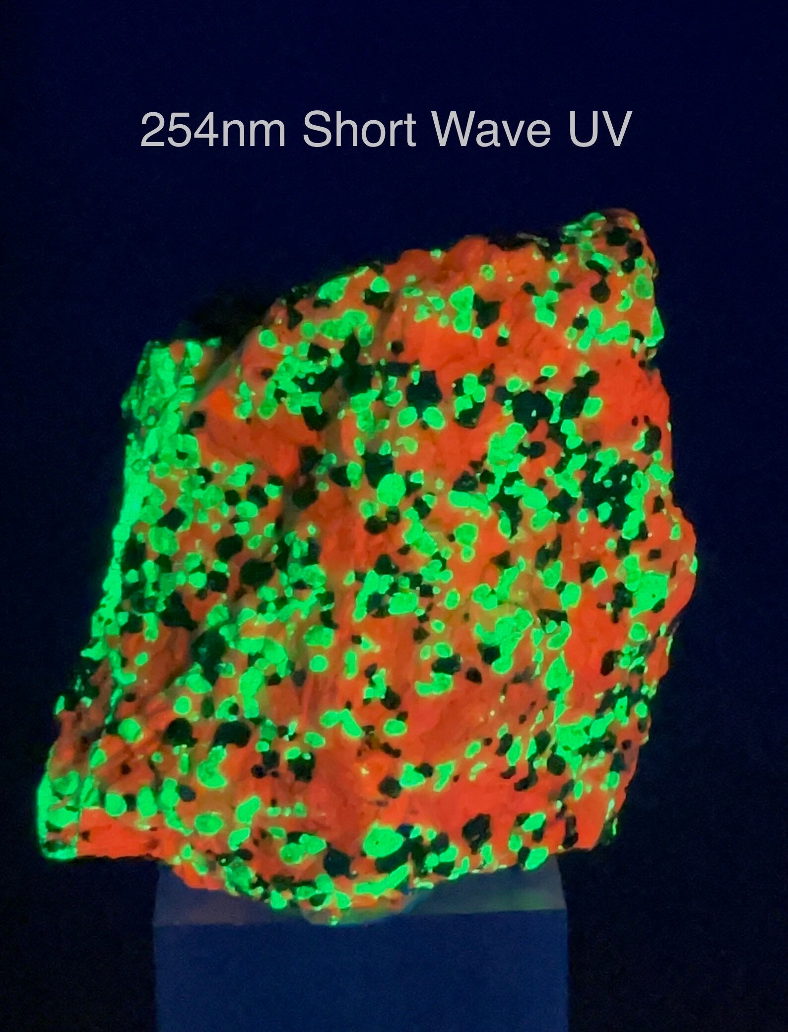 ONE (1) Willemite, Calcite & Franklinite Specimen - Fluorescent  - TWO SIZES AVAILABLE - Brief red Phosphoresence