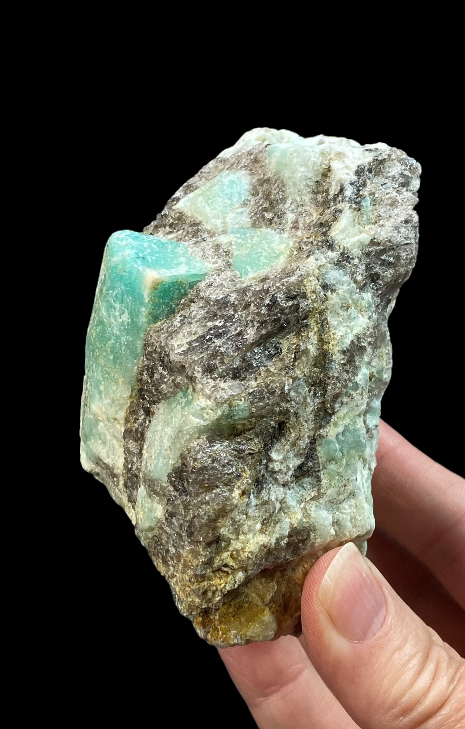 Amazonite Specimen with Smoky Quartz