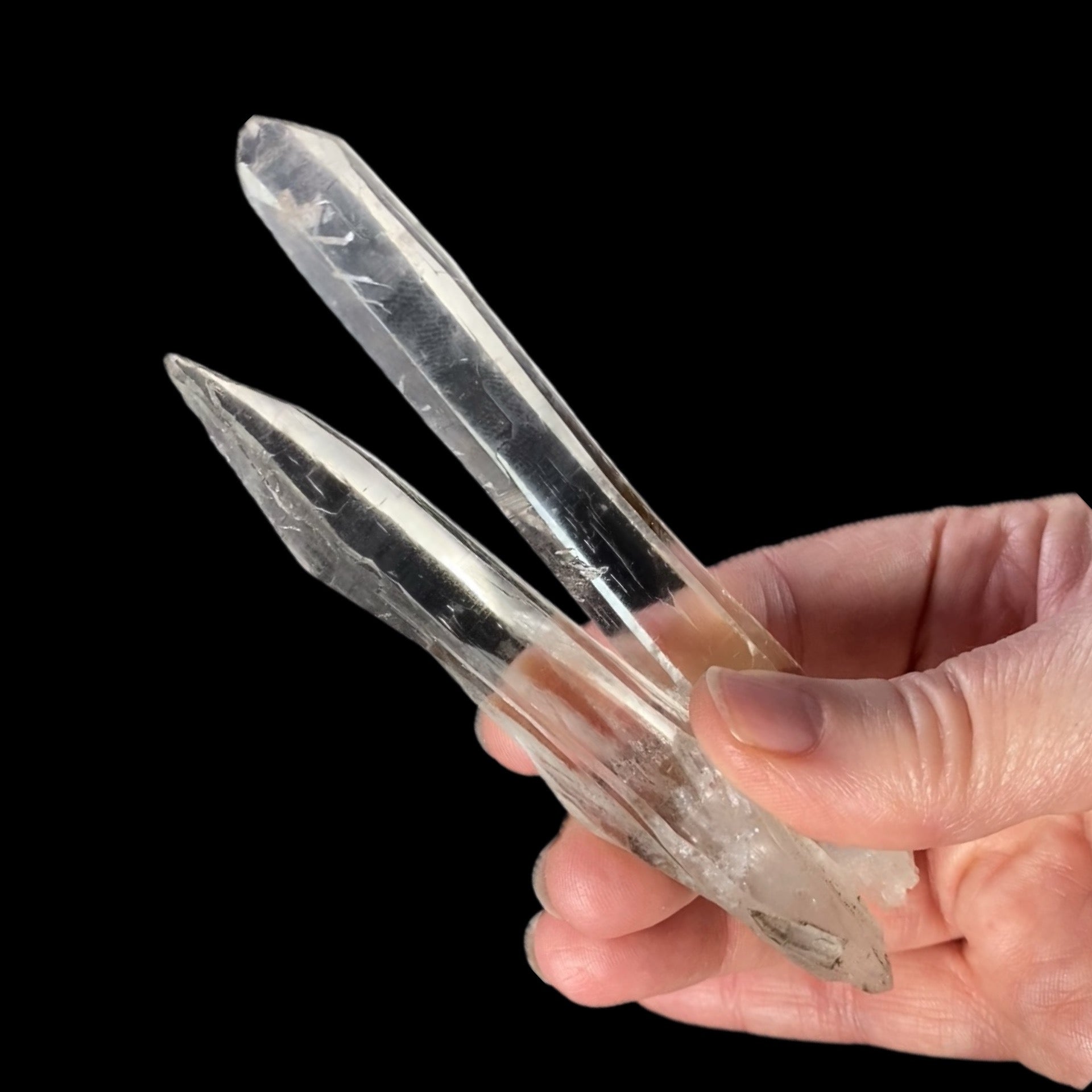 Singing Laser Quartz Crystal Pair from Minas Gerais, Brazil