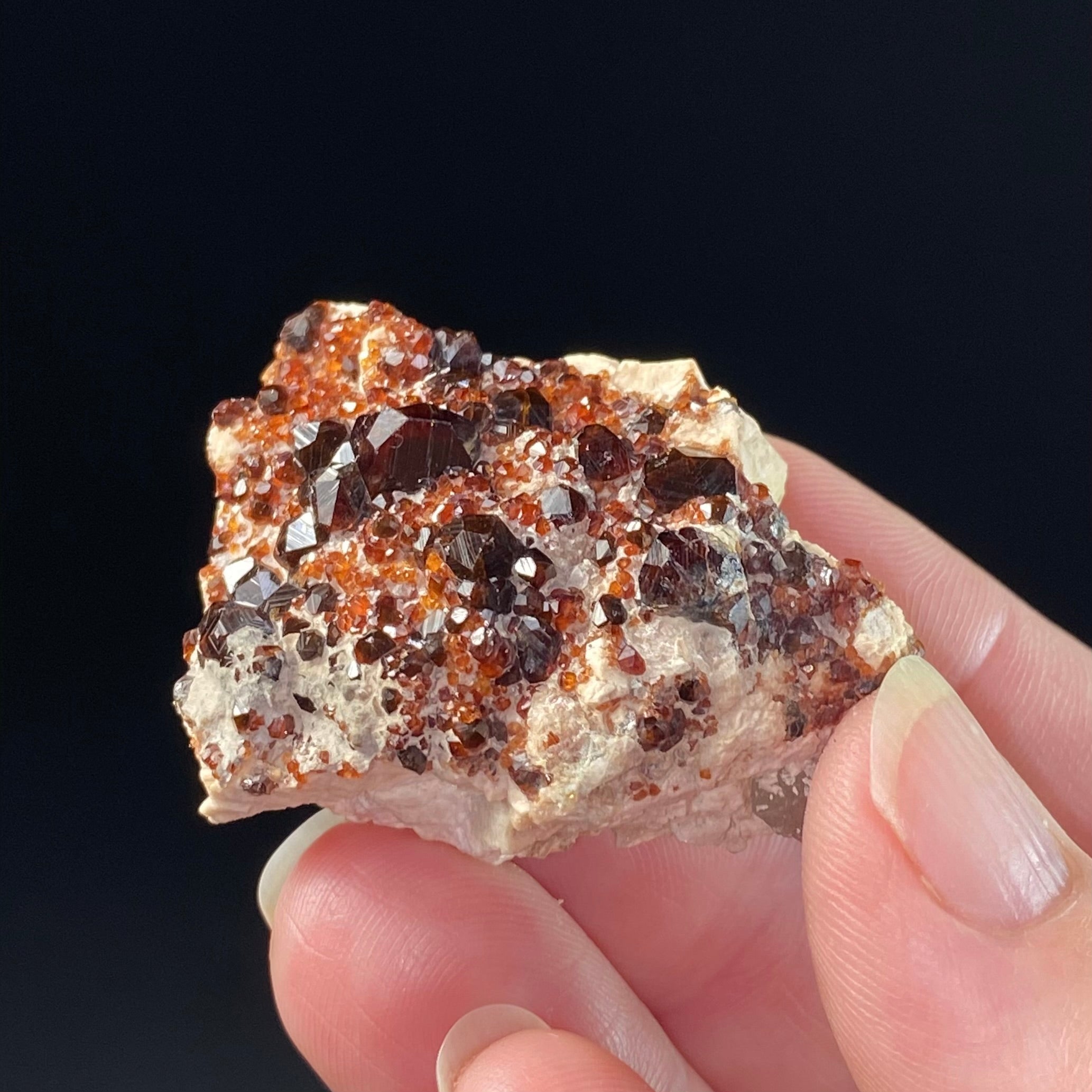 Almandine Garnets & Quartz on Matrix from Hunan Province, China