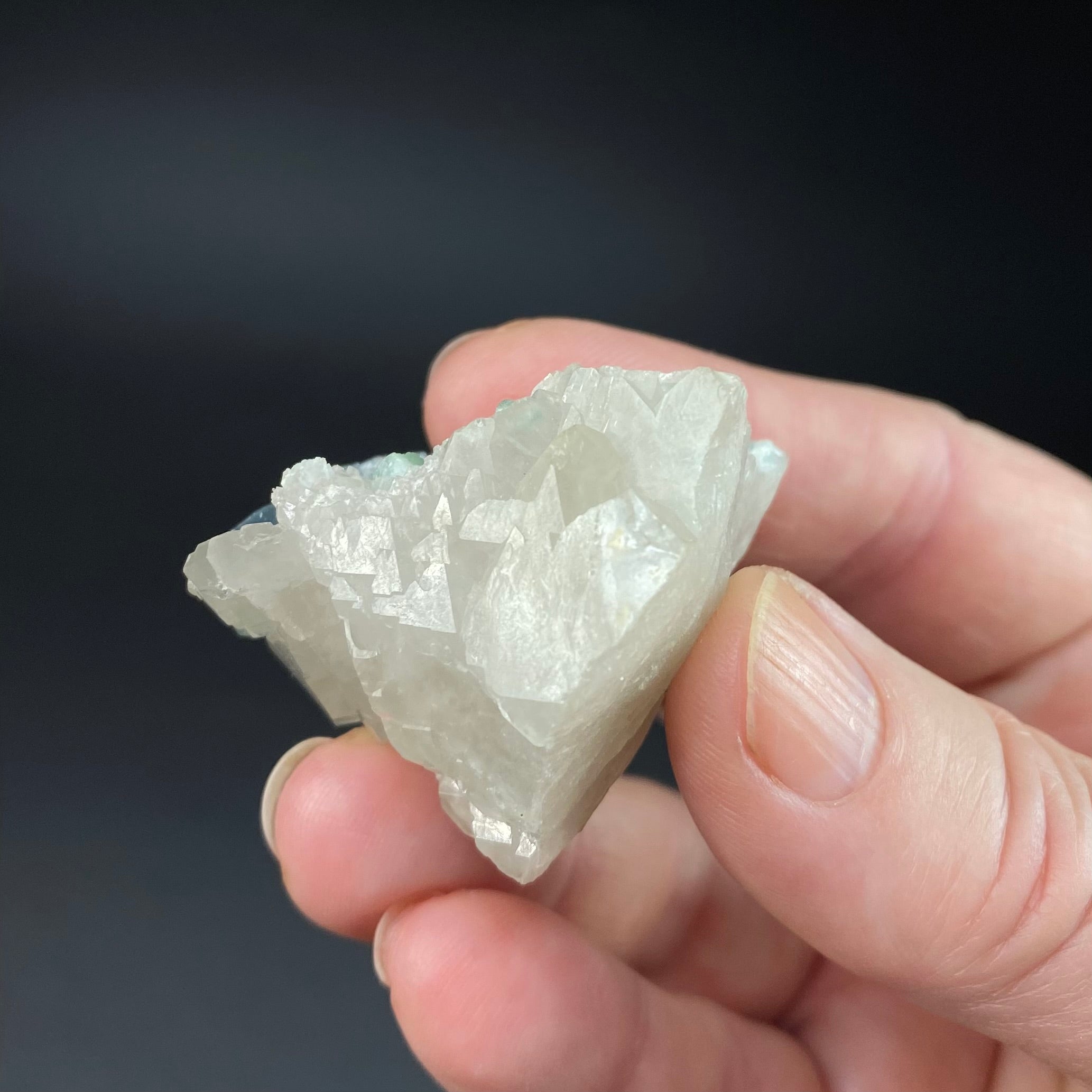 Bicolor Blue & Green Tourmaline on a Light Smoky Quartz Crystal