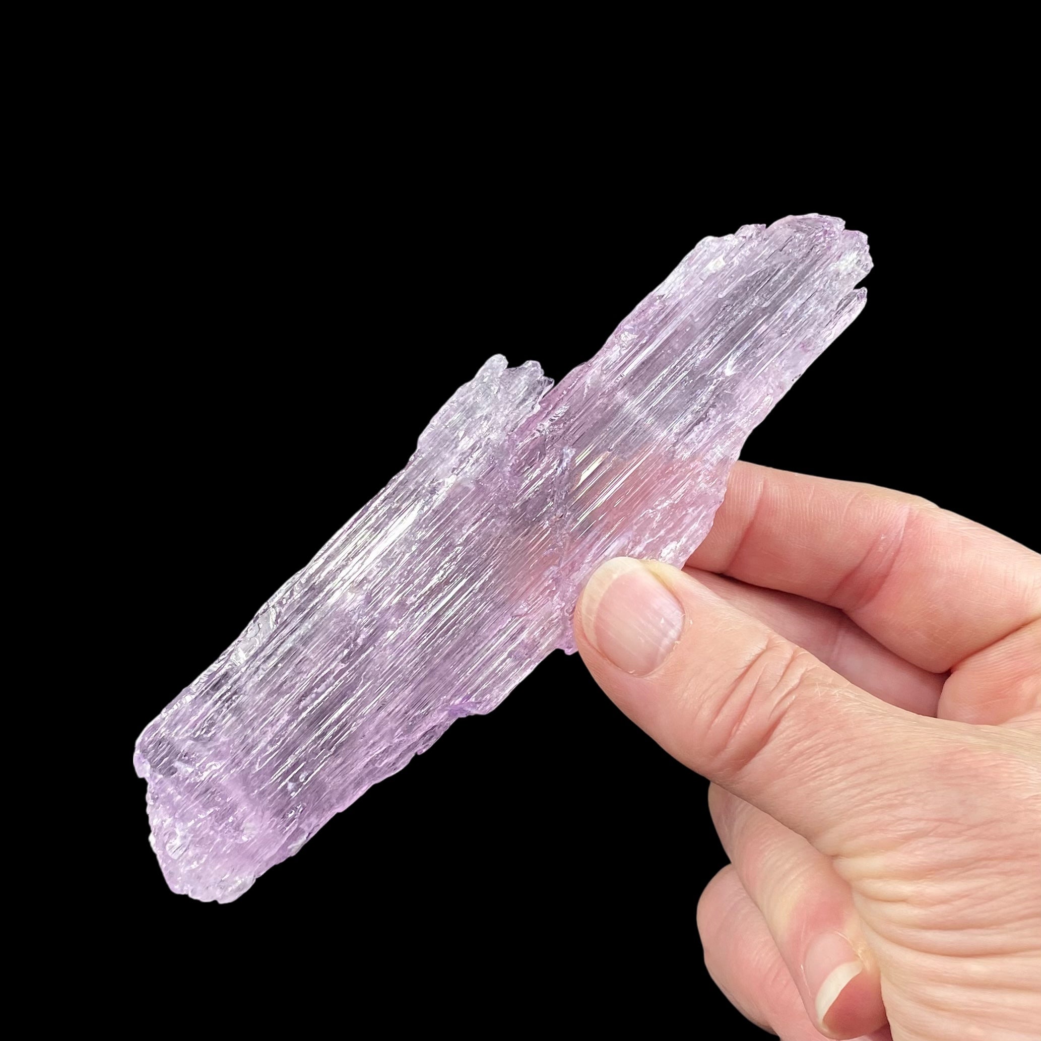 Large Pink Kunzite Spodumene Crystal, Fluorescent