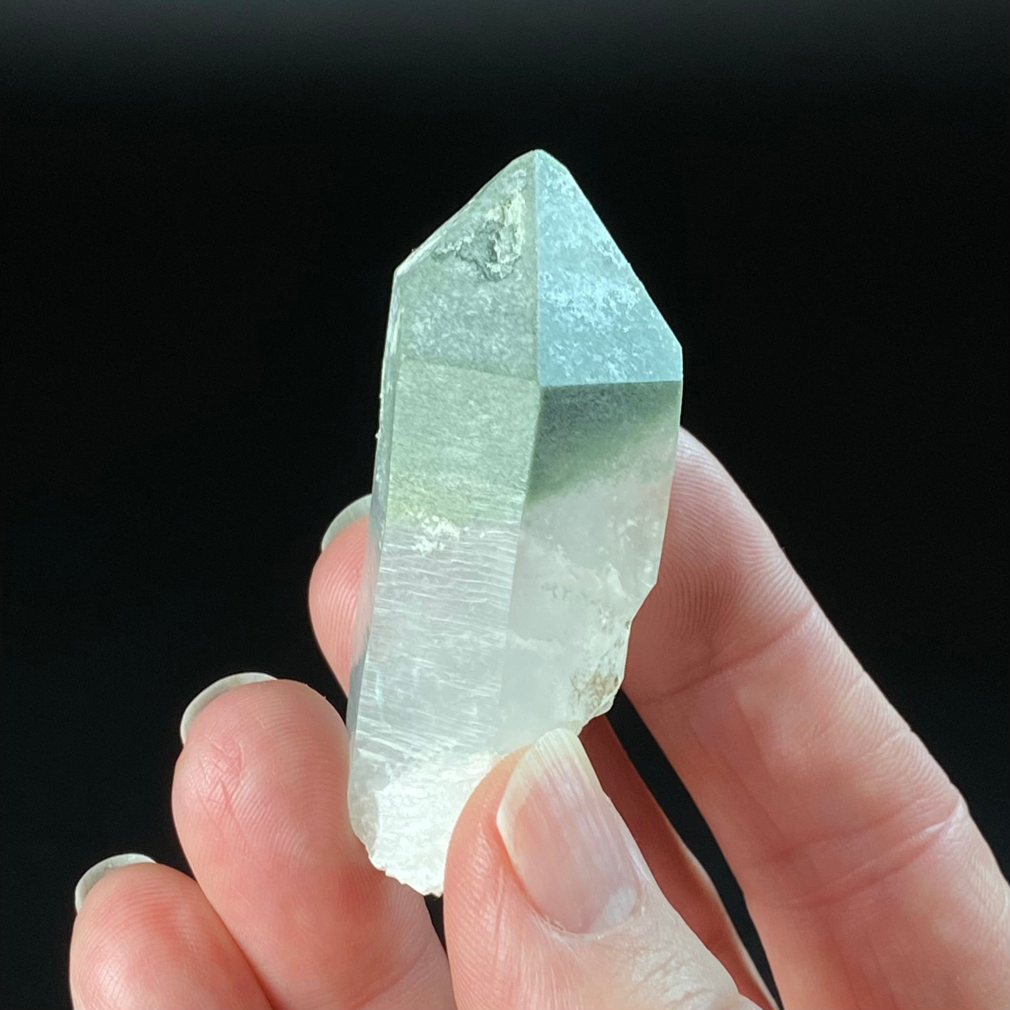 Clear Quartz Generator Crystal with Chlorite Inclusions