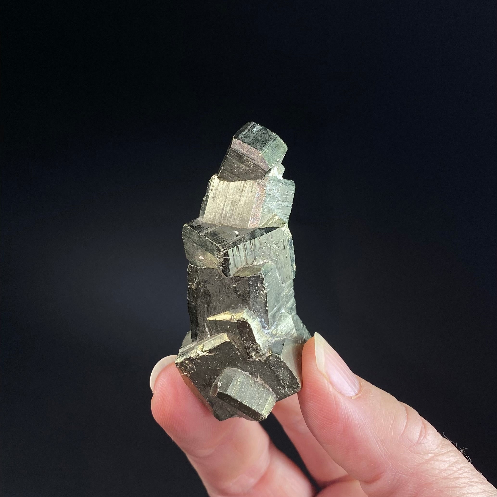 Cubic Pyrite Cluster from Morococha, Peru