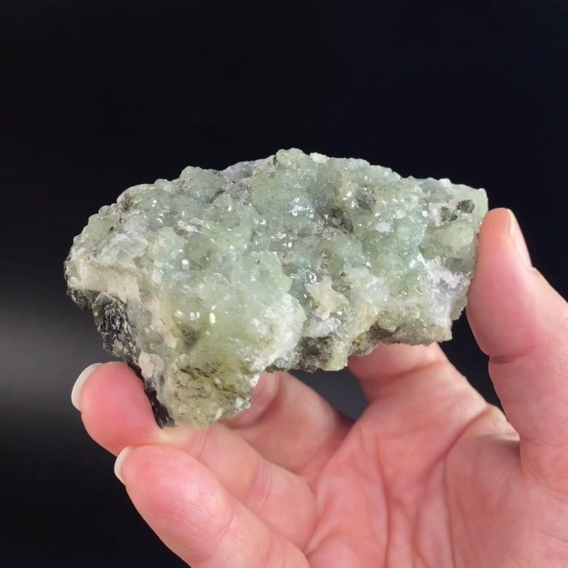 Double Sided Deep and Pale Green Prehnite Cluster