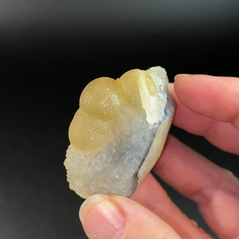 Botryoidal Fluorite on Quartz, Mahodari, Nashik District, Maharashtra, India