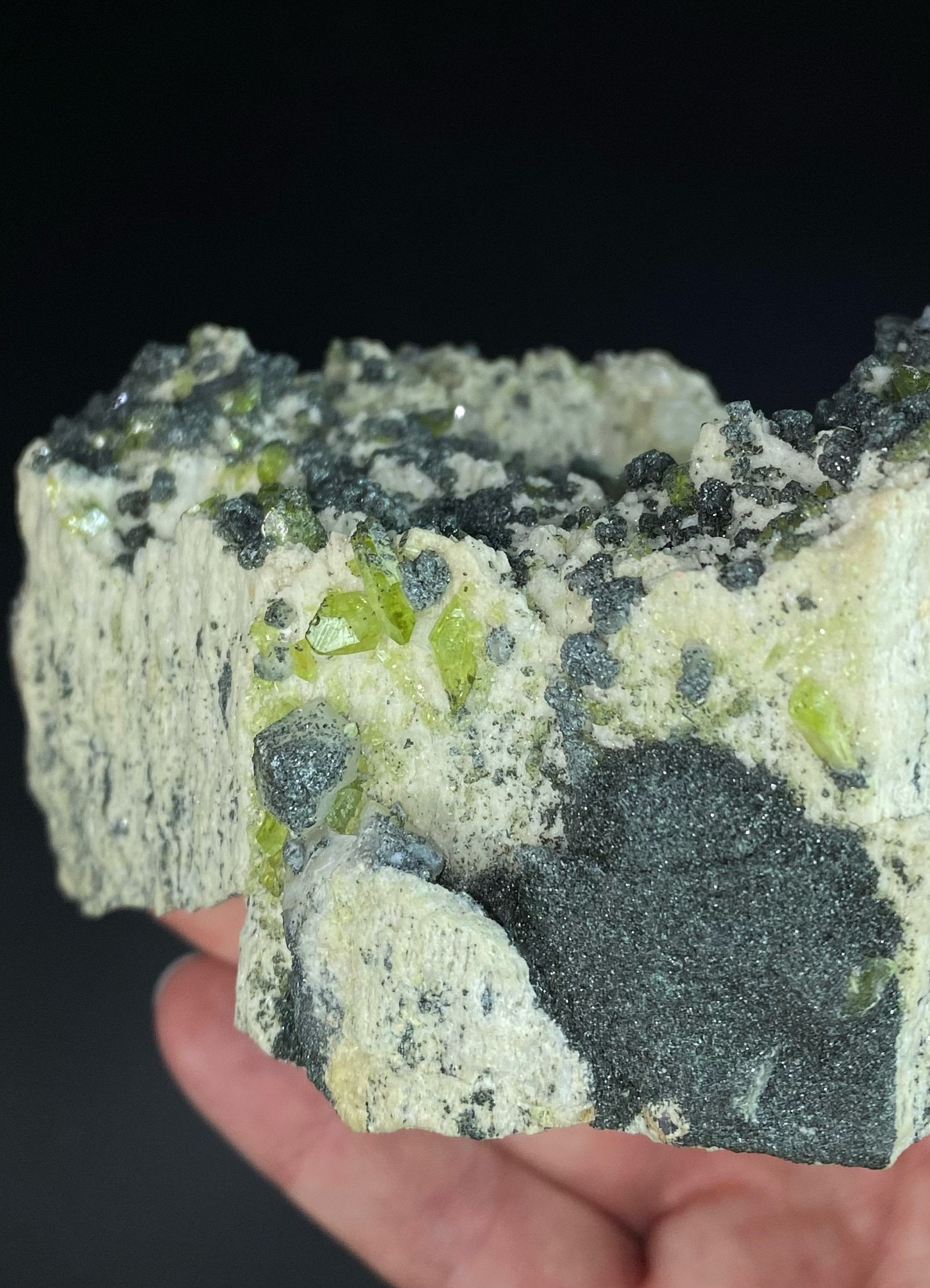 Titanite Sphene Crystals and Colusite on Matrix