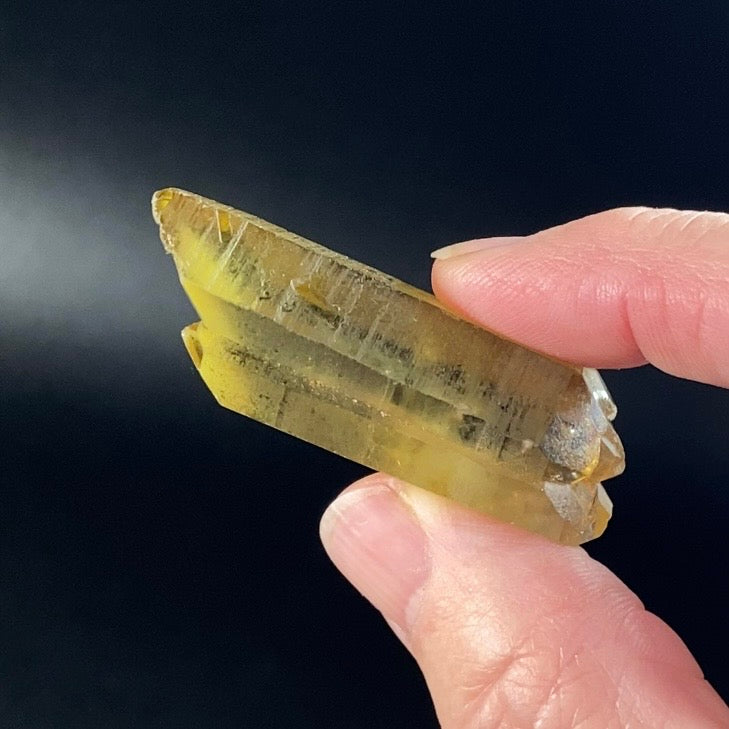 Double Terminated Smoky Citrine Crystal with Twin Termination and Time Link from Chibuku Mine, Zimbabwe