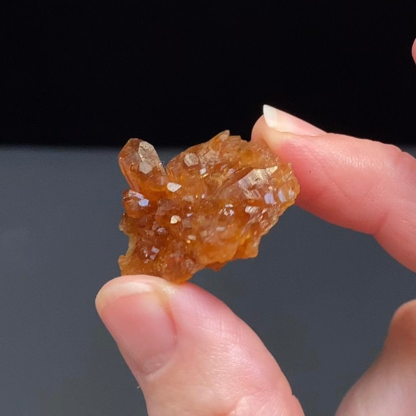 Floater Citrine Colored Honey Brown Quartz Flower Cluster - Midelt, Morocco