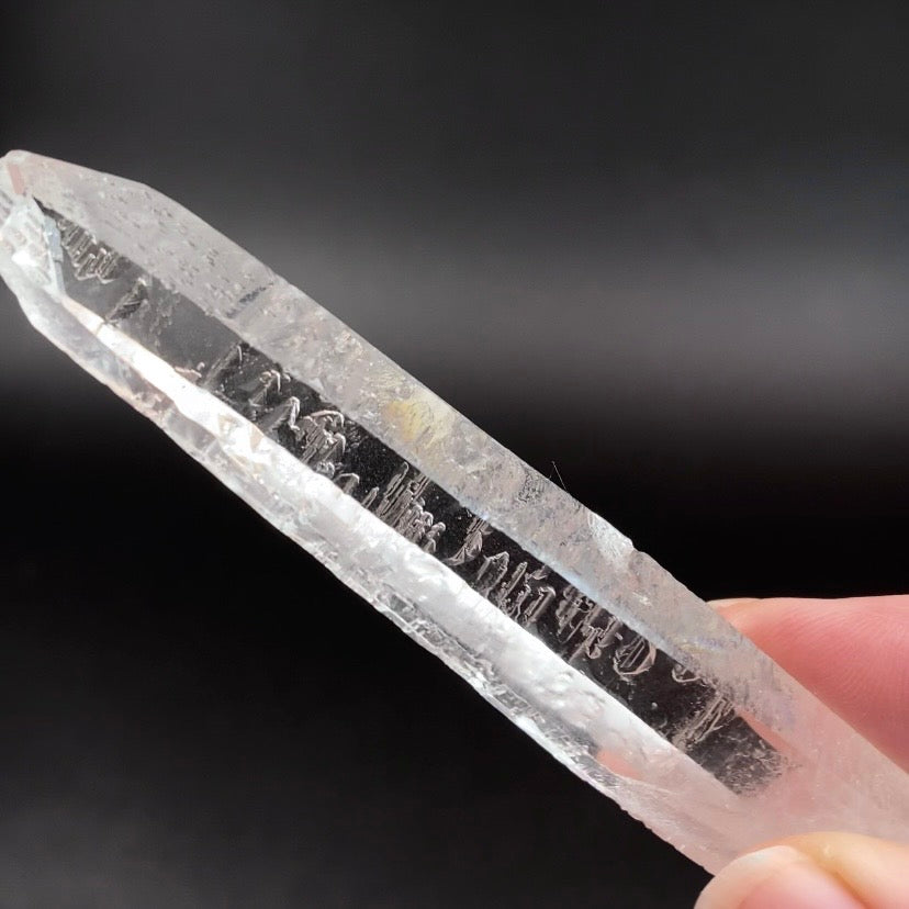 Water Clear Quartz Crystal with Starbrary Markings, Minas Gerais, Brazil
