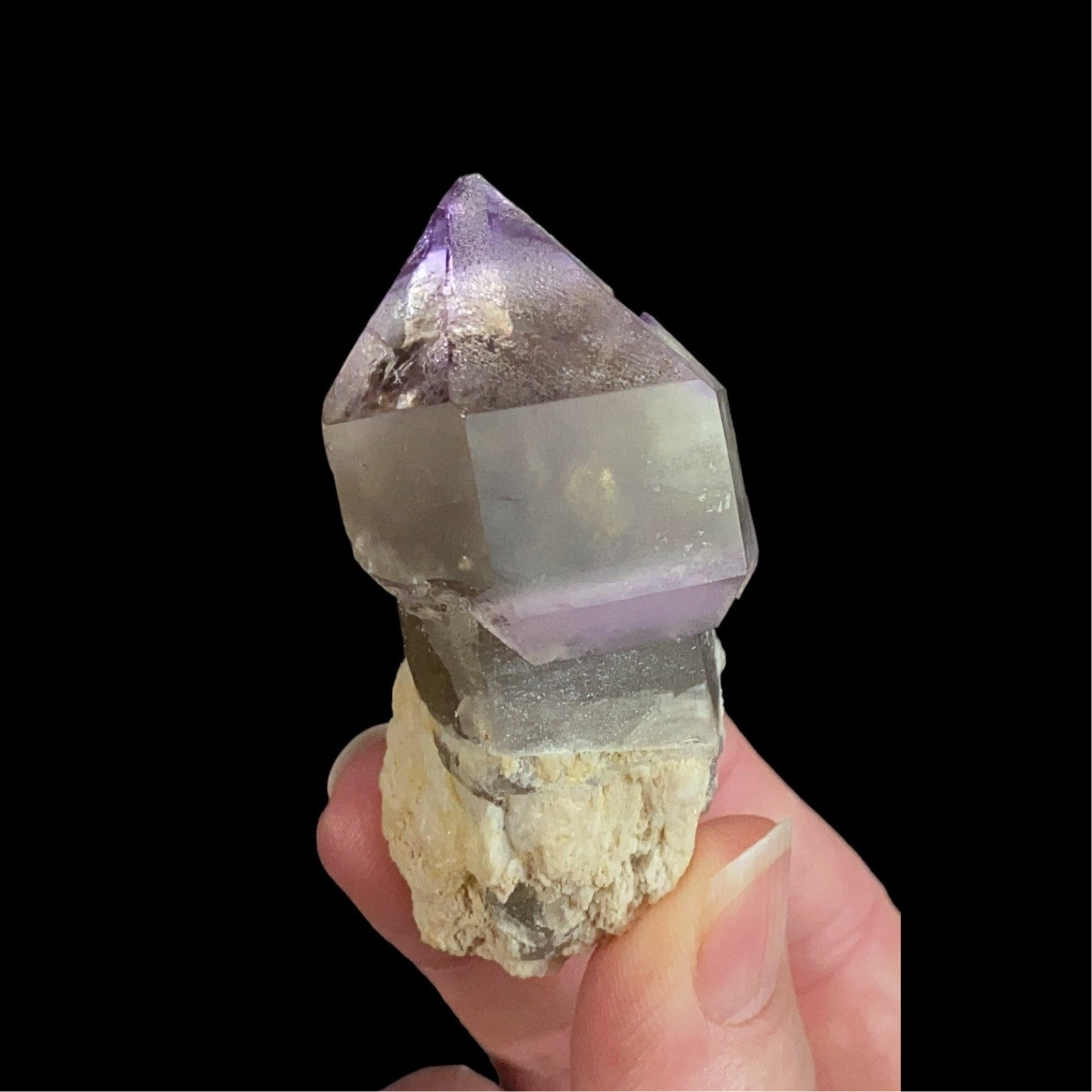 Amethyst Scepter Crystal with Feldspar, Shigar Valley, Pakistan