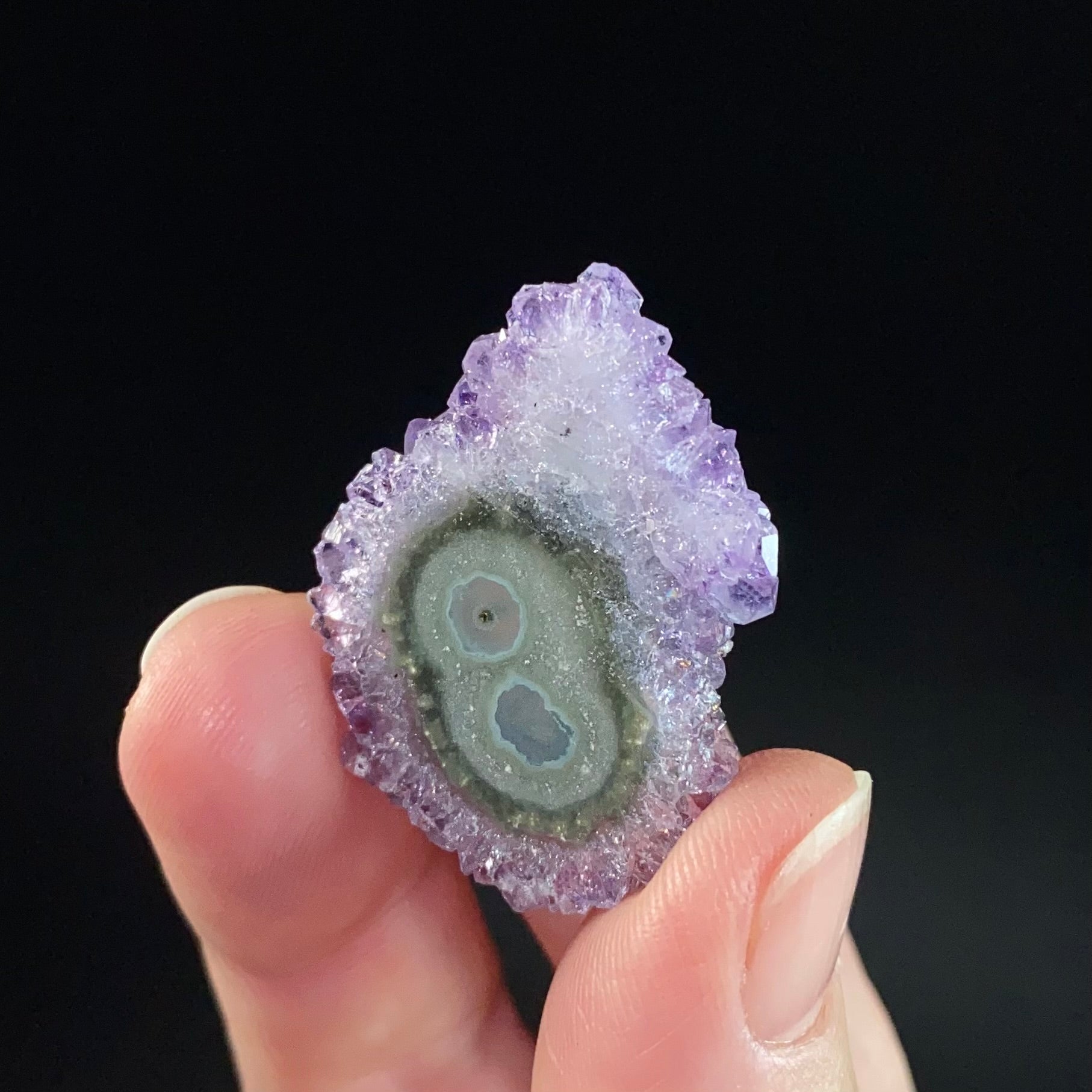 Amethyst Stalactite Slice from Artigas, Uruguay