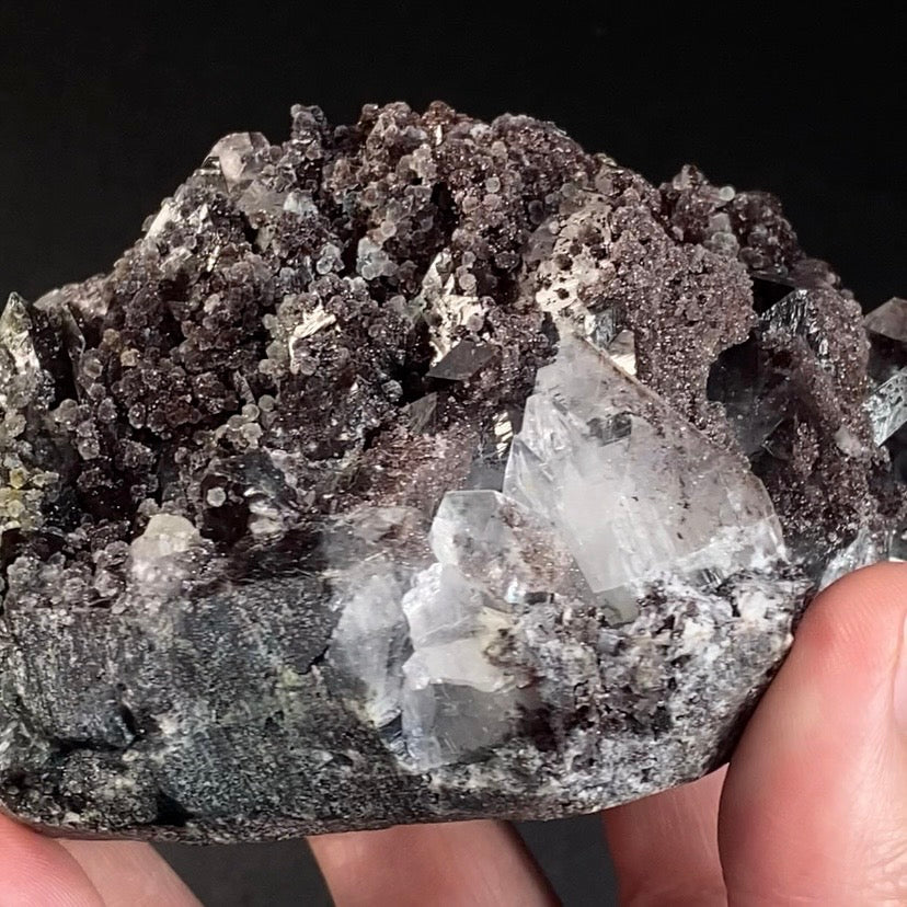 Chocolate Marshy Apophyllite Cluster with Chalcedony from Jalgaon, Maharashtra, India - Natural Crystal Cluster
