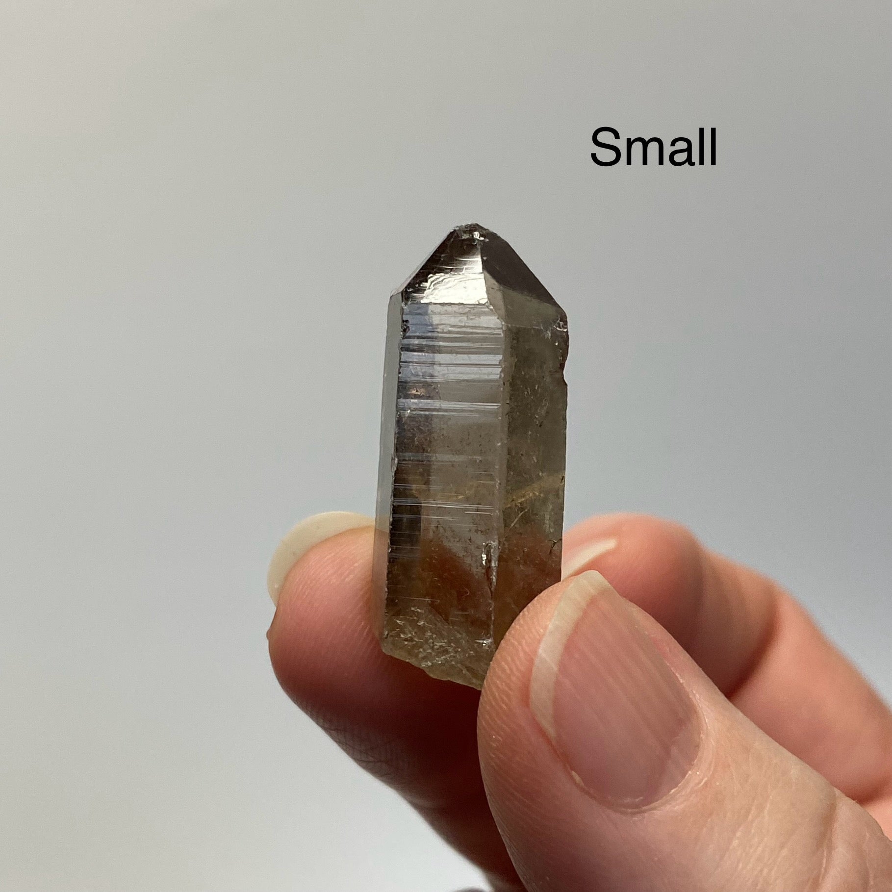 ONE (1) Clear Smoky Quartz Crystal Three Sizes Available