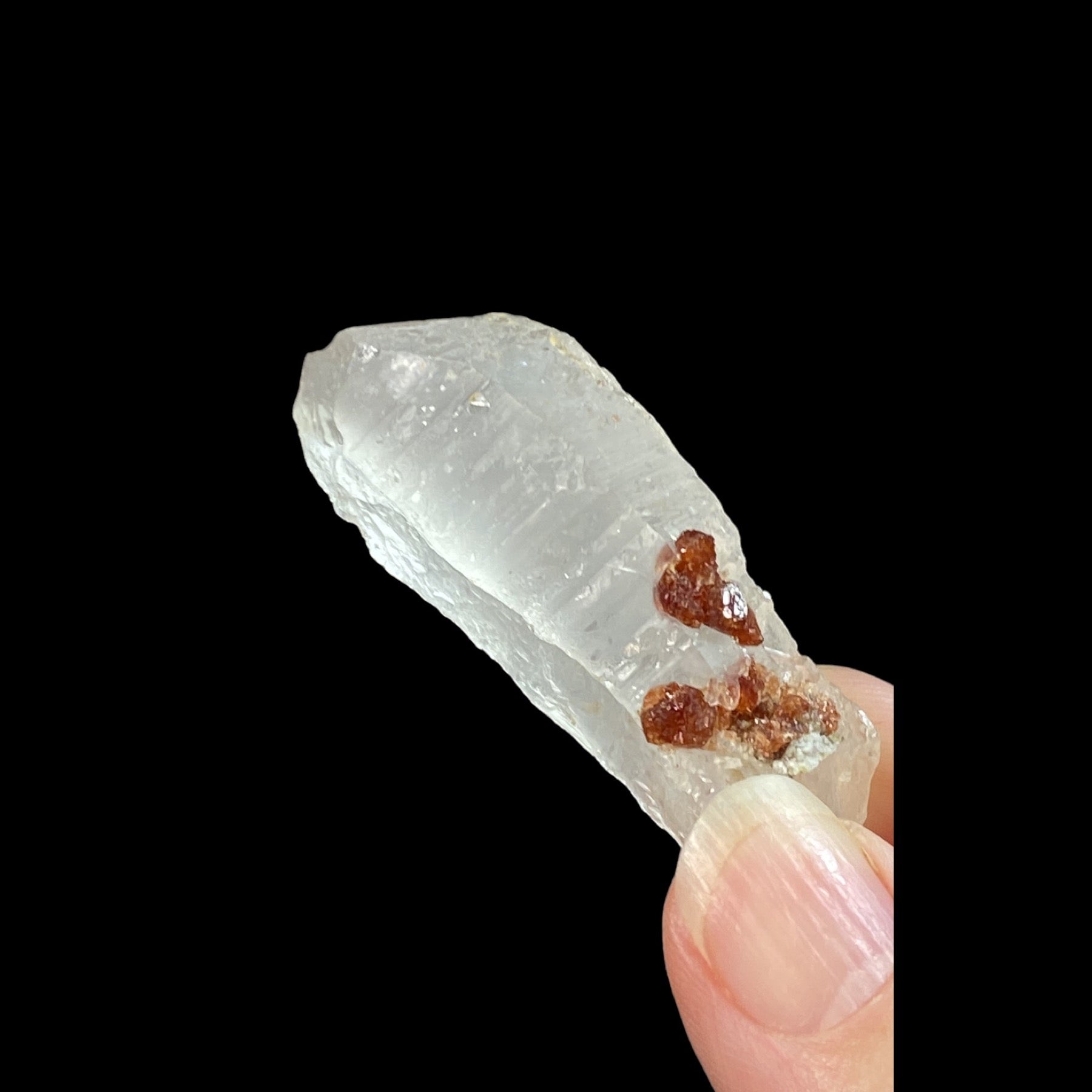 Garnet Crystals on Quartz