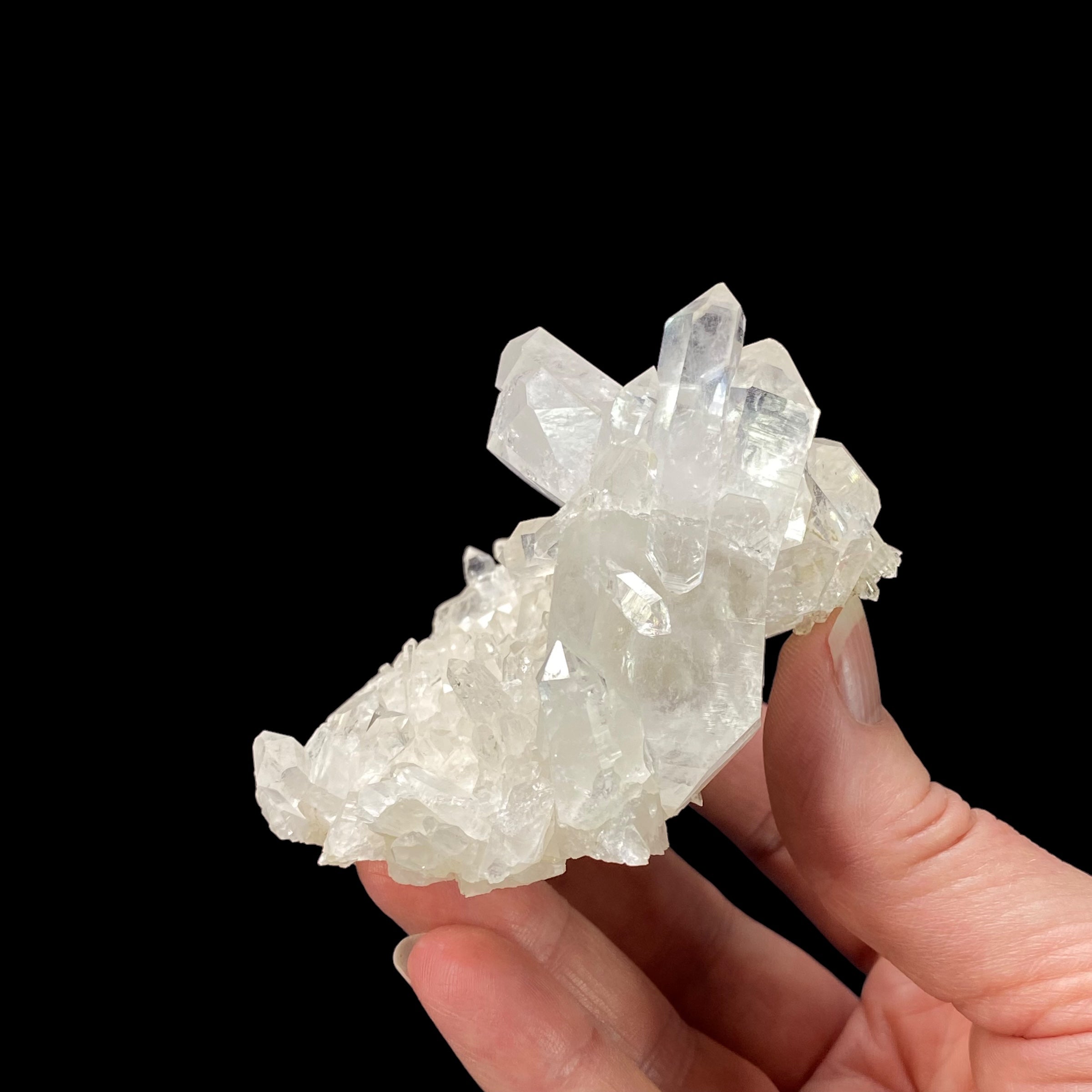 Tabular Faden Quartz & Prismatic Quartz Crystal Cluster