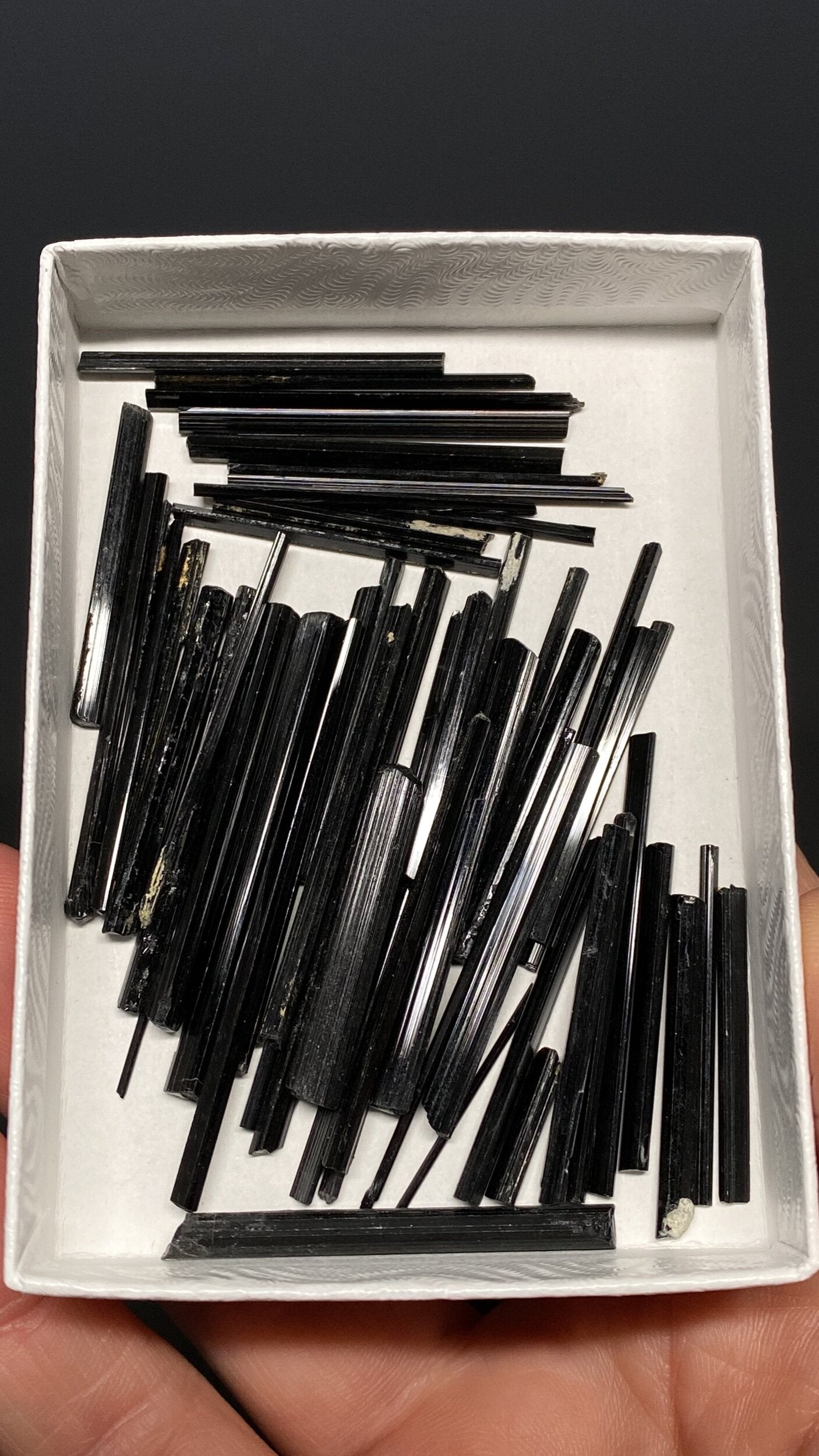 Black  "Singing" Needle  Tourmaline / Schorl Crystal Lot - 16 grams