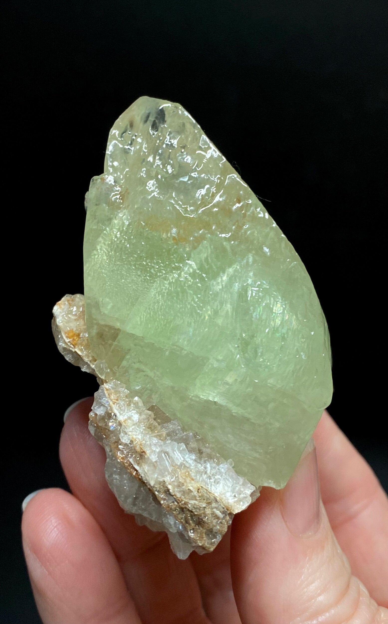 Lustrous “Lemon" Yellow Dogtooth Calcite Specimen