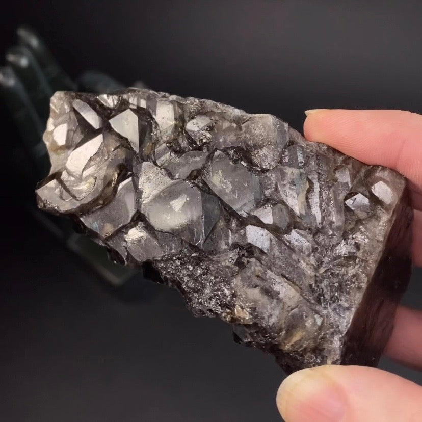 Smoky Elestial Quartz with Record Keepers from Minas Gerais, Brazil