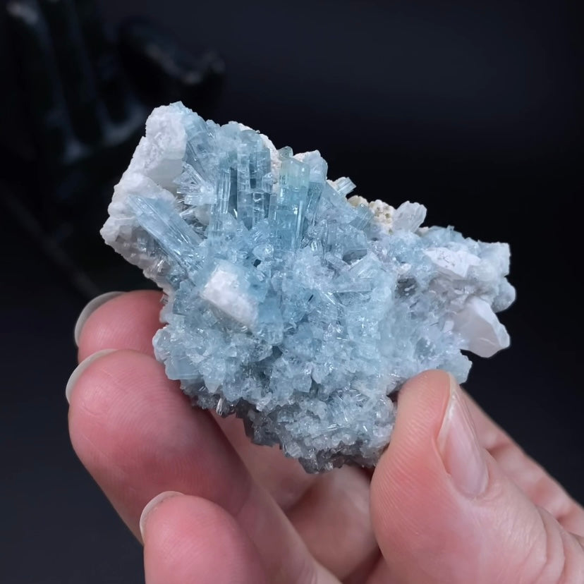 Blue Tourmaline Crystal Cluster from Afghanistan