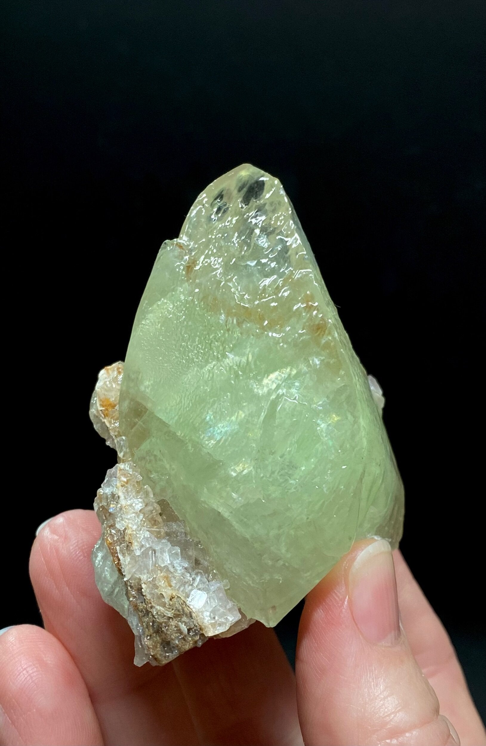 Lustrous “Lemon" Yellow Dogtooth Calcite Specimen