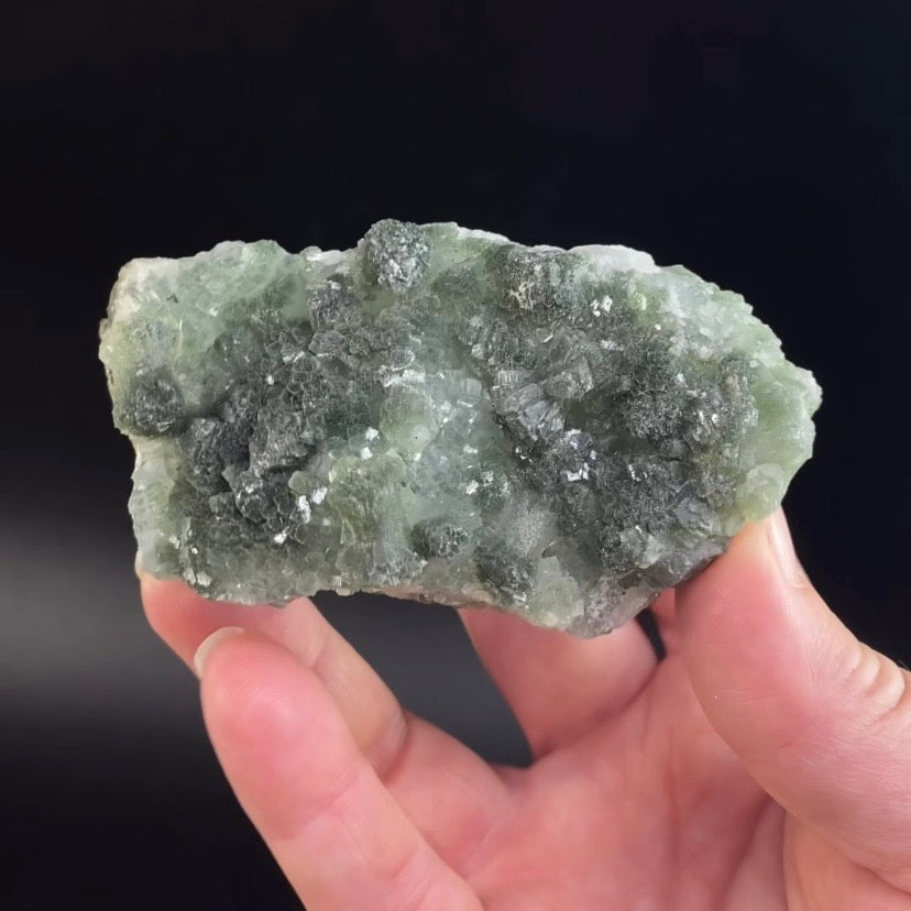 Double Sided Deep and Light Green Prehnite Cluster