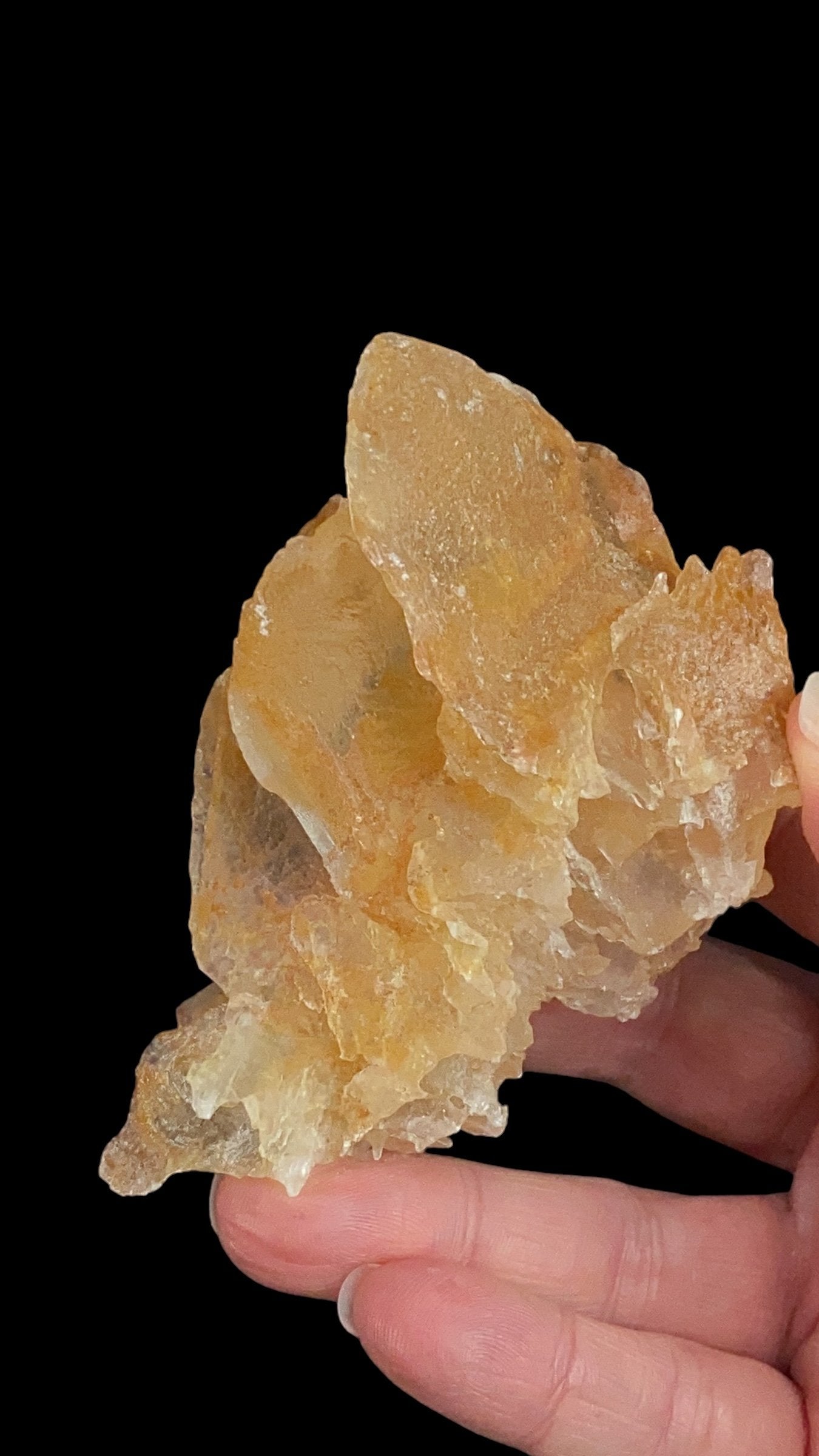 Unique Orange Yellow Calcite Cluster from Pakistan