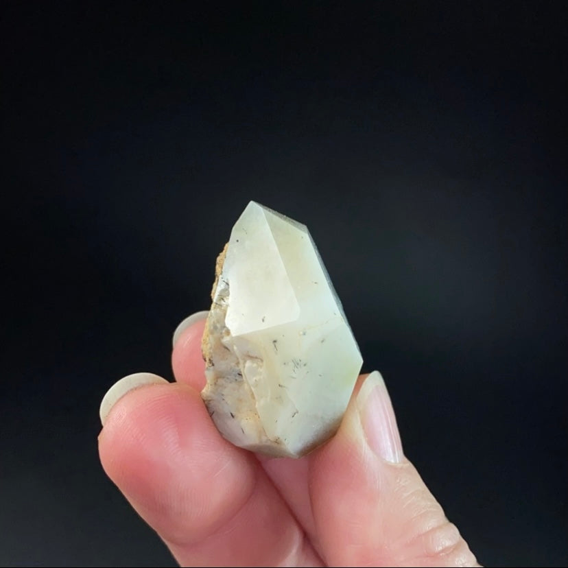 Double Terminated Astrophyllite and Aegirine Included Quartz Crystal Zagi Mountain, Pakistan
