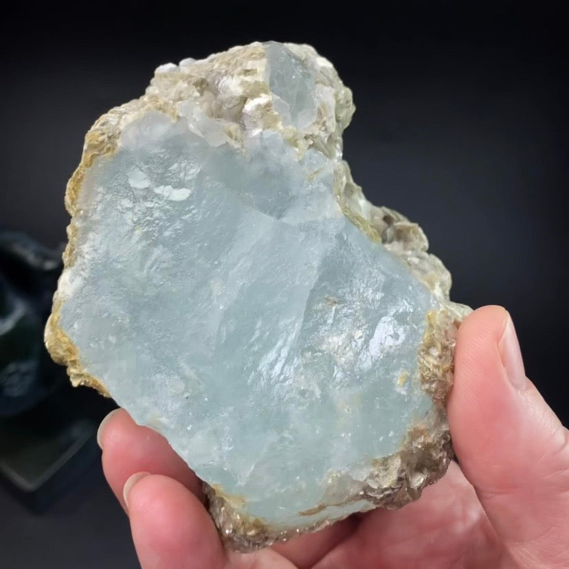 Aquamarine Crystals with Muscovite Mica