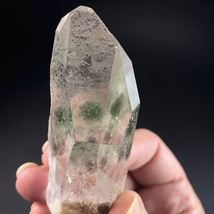Water Clear Garden Quartz Crystal with Starbrary Markings, Minas Gerais, Brazil