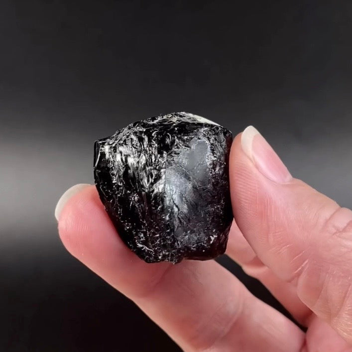 Terminated Black Tourmaline Schorl Crystal from Shigar Valley, Pakistan