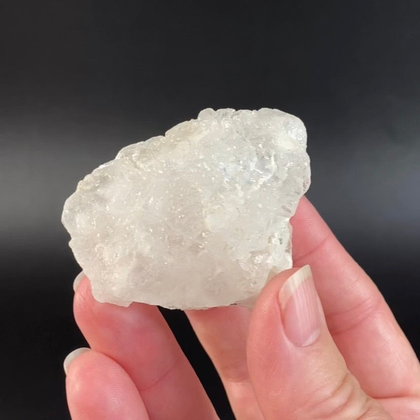 Clear Etched Pollucite Crystal
