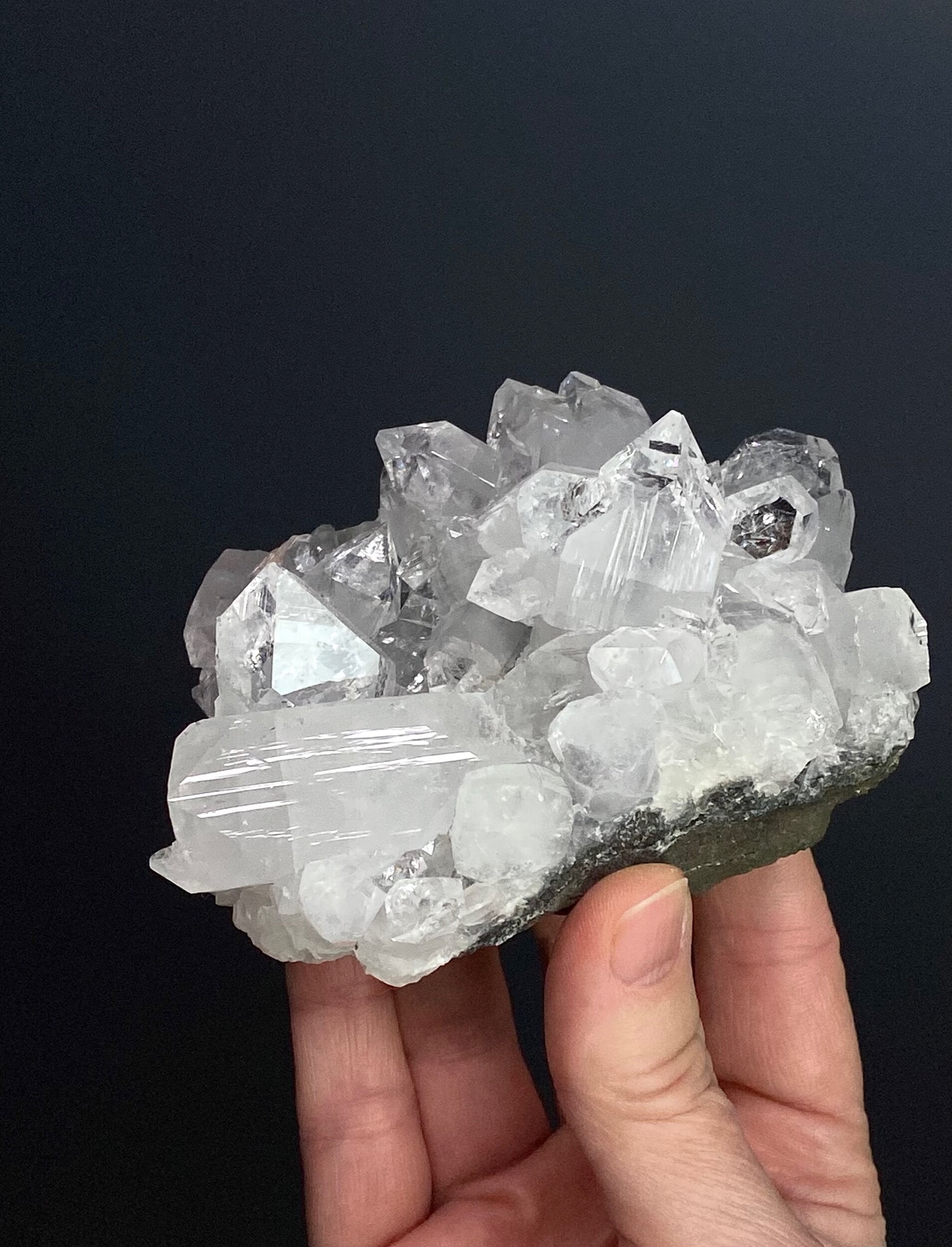 Clear Apophyllite Crystal Cluster from Jalgaon, Maharashtra, India