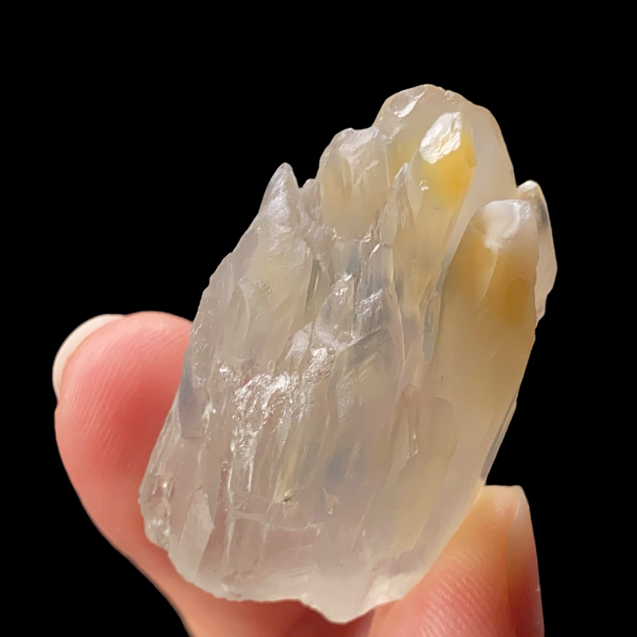 Bone Quartz Crystal Cluster with Halloysite Inclusions from Balochistan, Pakistan