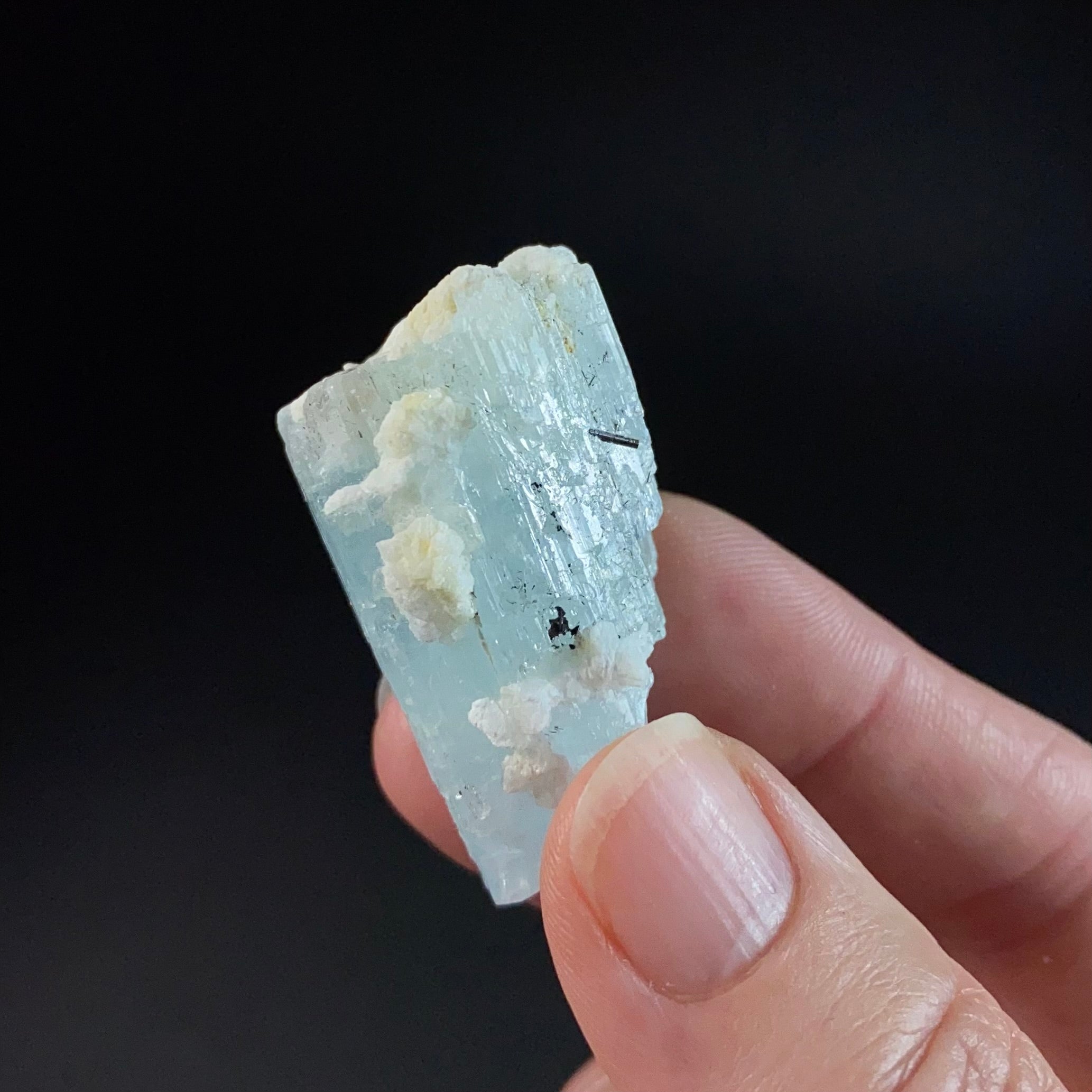 Aquamarine Crystal with Feldspar Shigar Valley, Pakistan