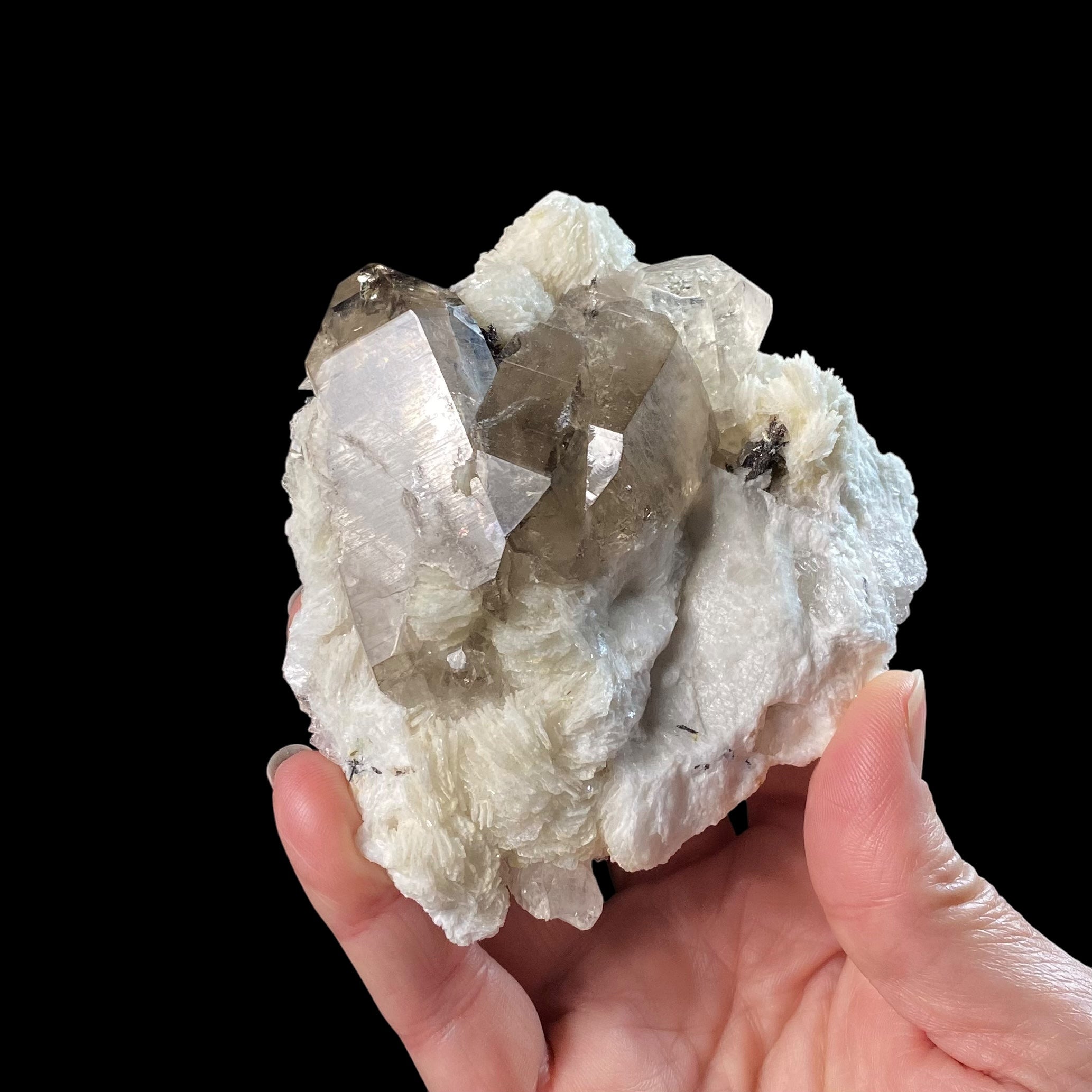 Topaz Crystal with Smoky Quartz & Cleavelandite from Shigar Valley, Gilgit-Baltistan, Pakistan