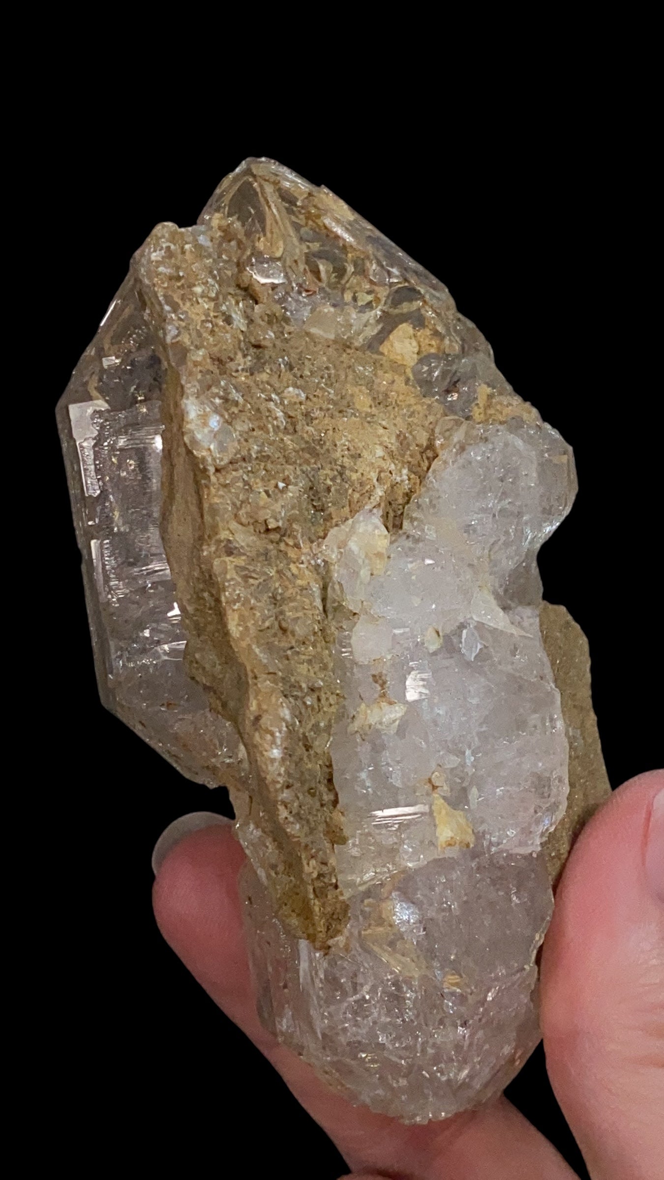 Doubly Terminated Inter-Grown Window / Skeletal Quartz Crystals