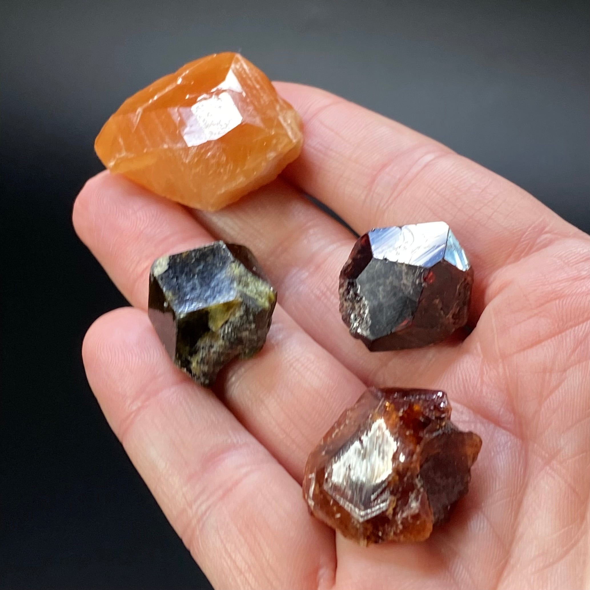 Garnet Crystal Lot 4 Pieces