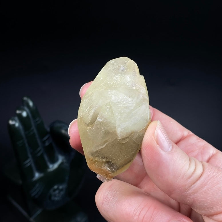 Yellow Calcite Specimen with Gray Fluorite