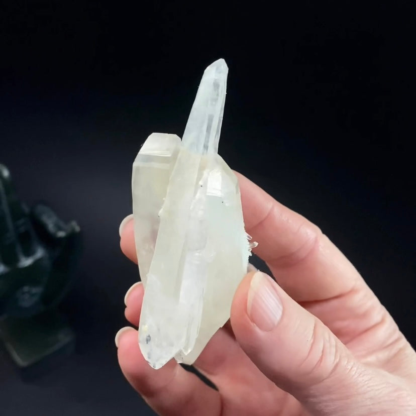 Unique Himalayan Quartz Crystal Cluster with Tabular and Laser Crystals