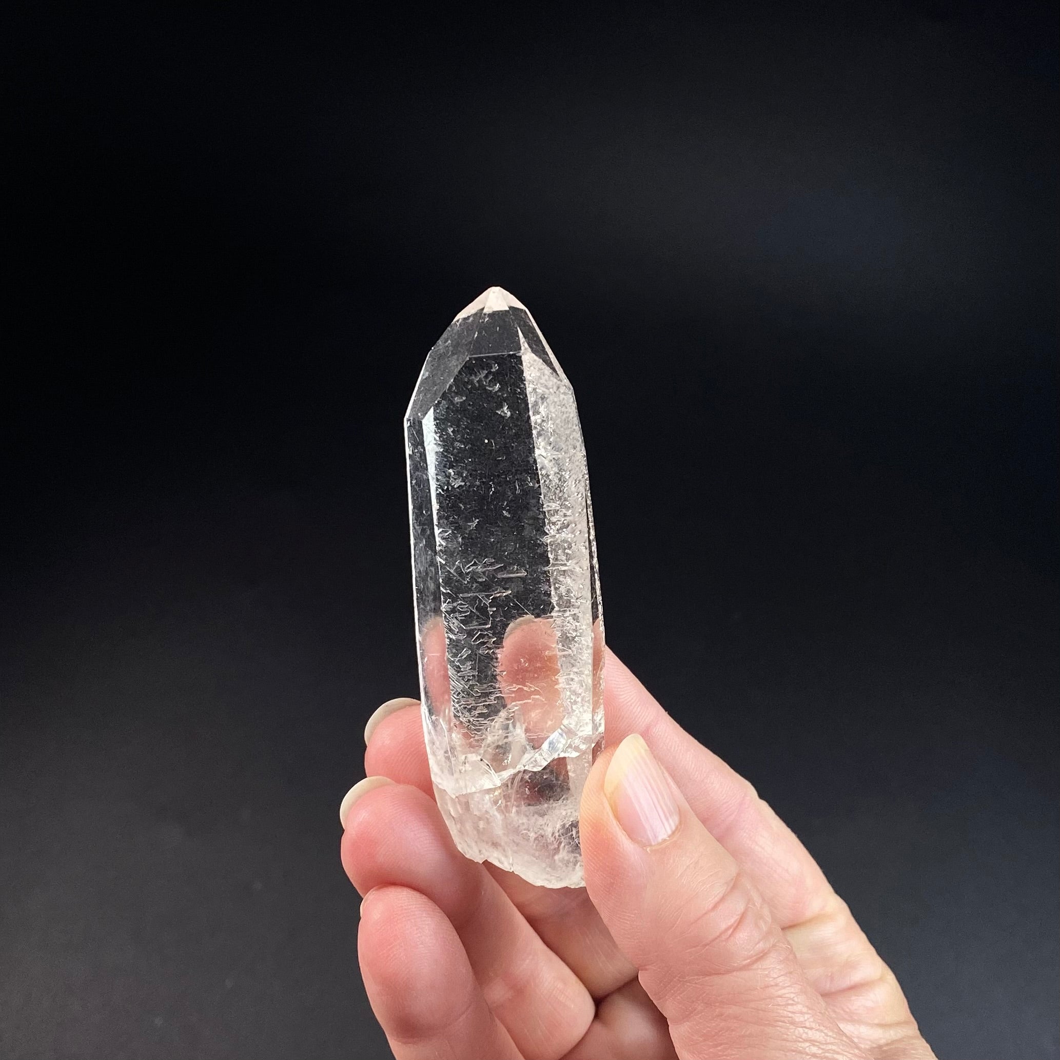 Water Clear Quartz Crystal with Starbrary Markings, Minas Gerais, Brazil