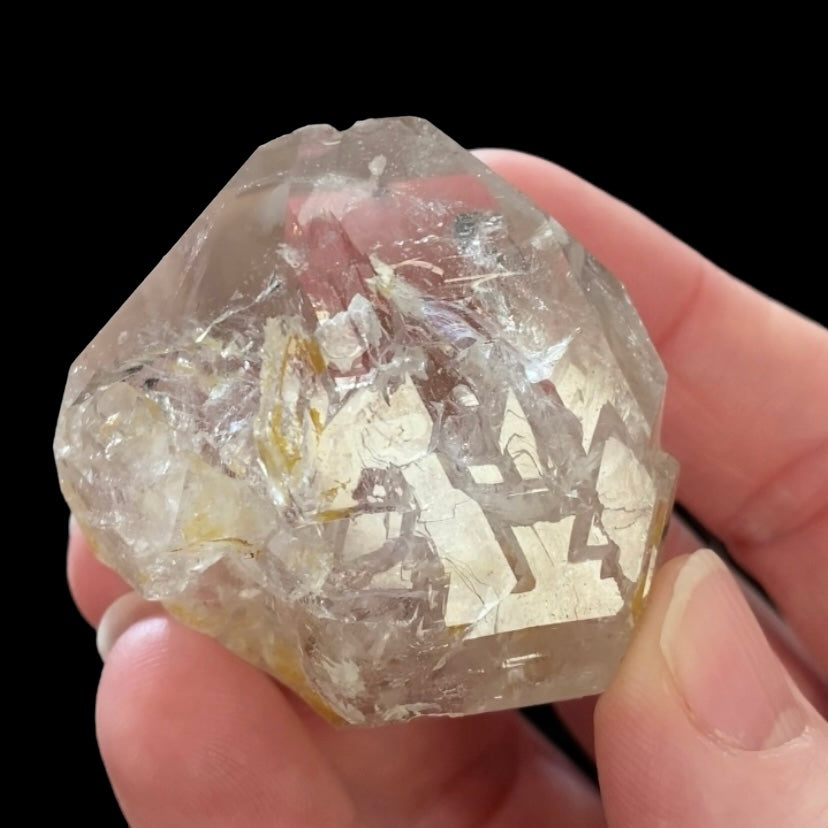 Double Terminated Fenster Quartz Crystal with Record Keepers