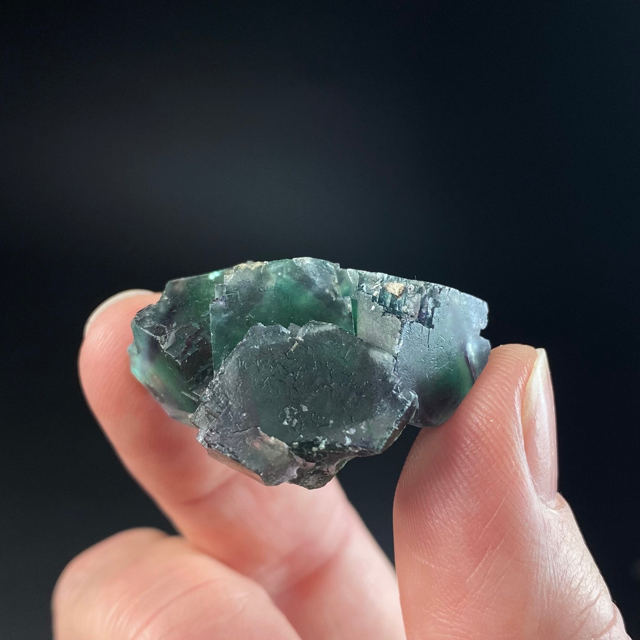 Green and Purple Cubic Fluorite Specimen, Okorusu Mine, Namibia