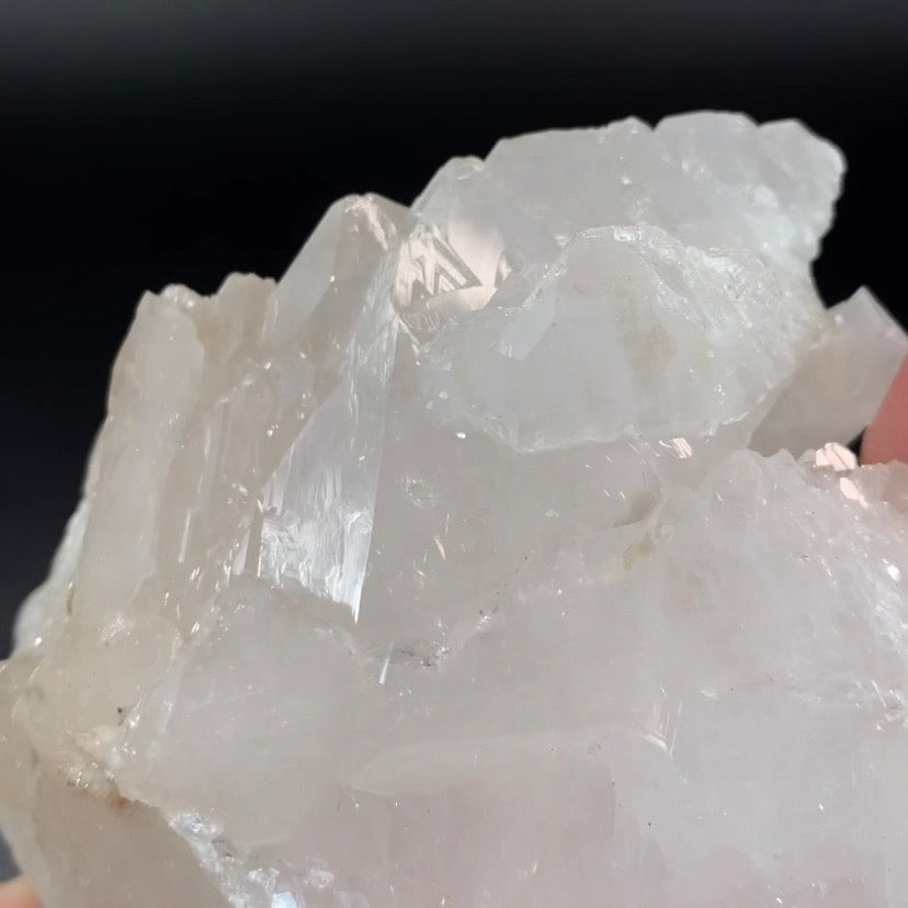 Elestial Clear Quartz Crystal Cluster with Multiple Terminations on Both Sides